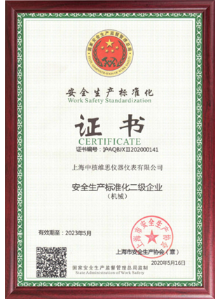 安全生產標準化二級企業